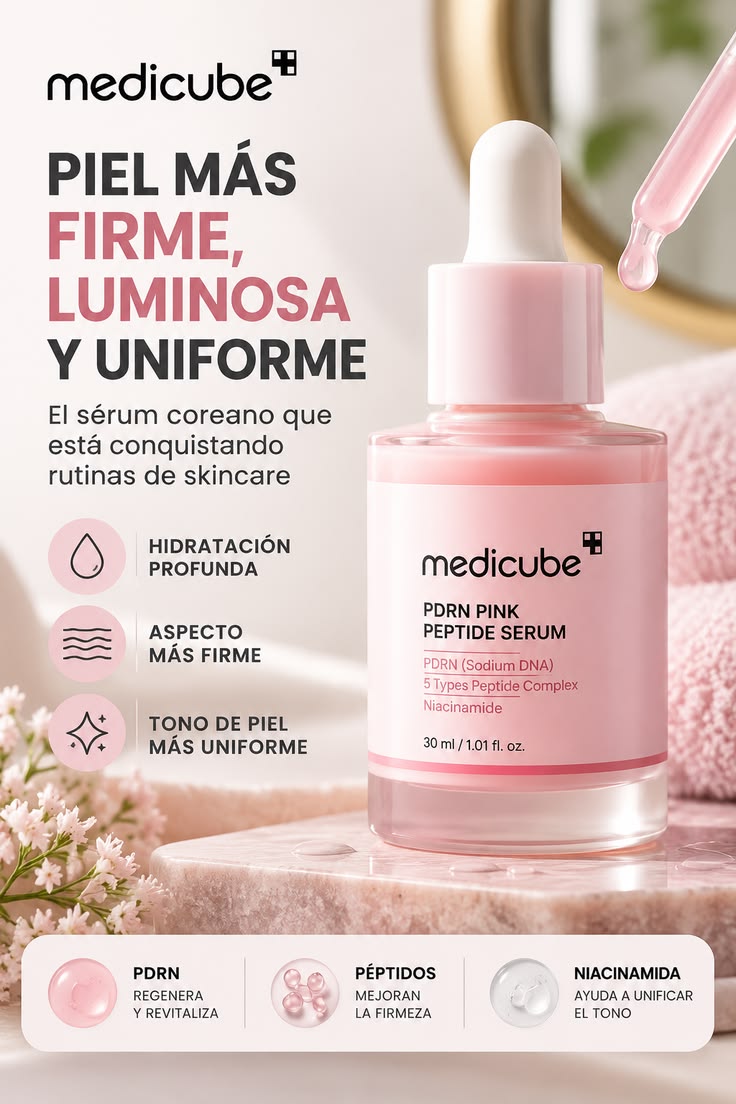 MEDICUBE - PDRN Pink Peptide Serum (30 ml)  Serum Glow instantáneo y renovador